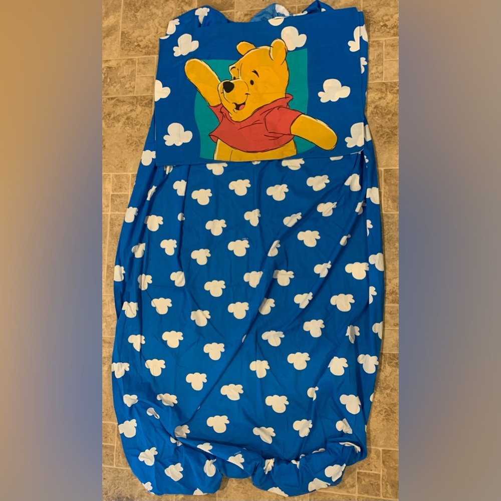 Vintage Disney Winnie the Pooh‎ Piglet Twin Bed Sheet Fitted Pillowcase
